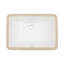 Lavabo de salle de bain rectangulaire en céramique avec trou de trop-plein 21,5 "x 15"