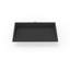 Lavabo de salle de bain encastré en pierre noire encastré en résine de 25,2 po x 16,1 po Badeloft UB-04-L-MBLK-138187392