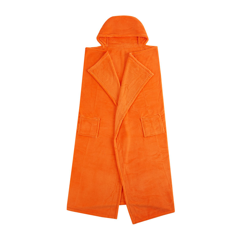 Jeté à capuche, Orange