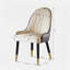 Chaise de salle à manger avec revêtement en similicuir et pieds en métal