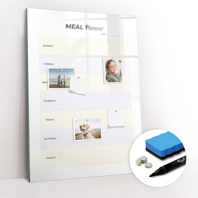Magnetic Glass Photo Memo Board