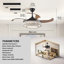 Ventilateur de plafond 18,1 po avec lumières DEL Kimothy