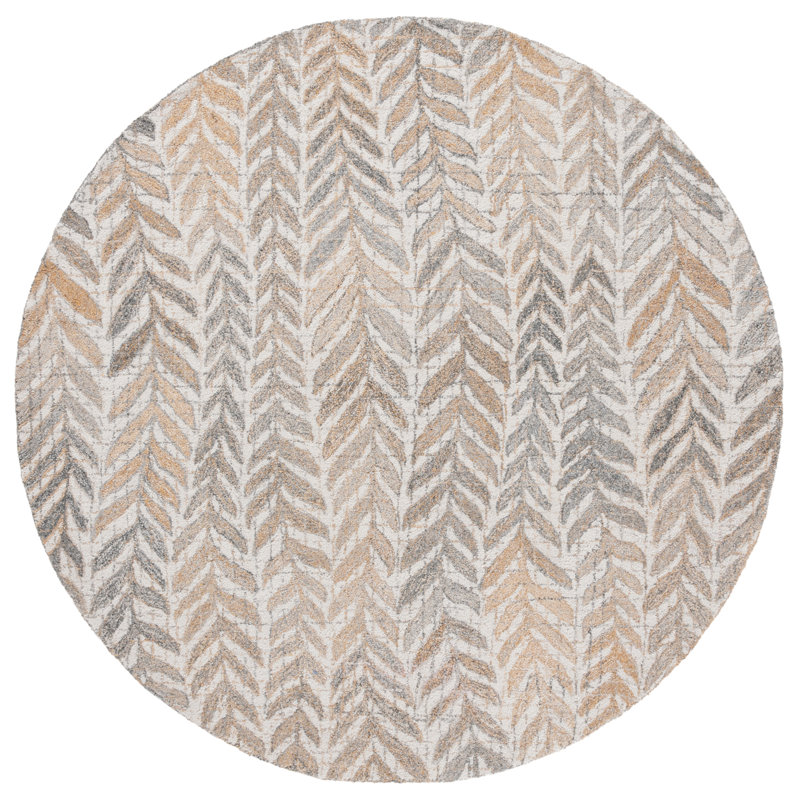 Tapis beige / gris Renewal 803, Rond 6 pi