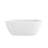 Ayago 59.06" x 28.35" Solid Surface Freestanding White Acrylic Soaking Bathtub, with Overflow and Matte Black Pop-up Drain-126331944-126331945
