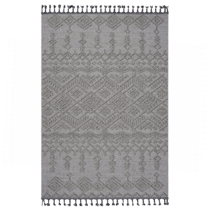 Tapis traditionnel d'intérieur / extérieur, Rectangle 5 pi 3 po x 7 pi 6 po
