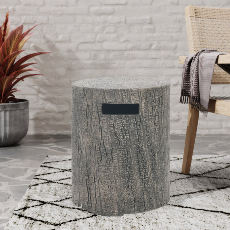 Support de réservoir en oxyde de magnésium 16 x 20 pouces avec aspect gris, forme ronde, léger et sans assemblage requis.