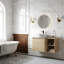 Meuble-lavabo mural avec lavabo et tablette de rangement