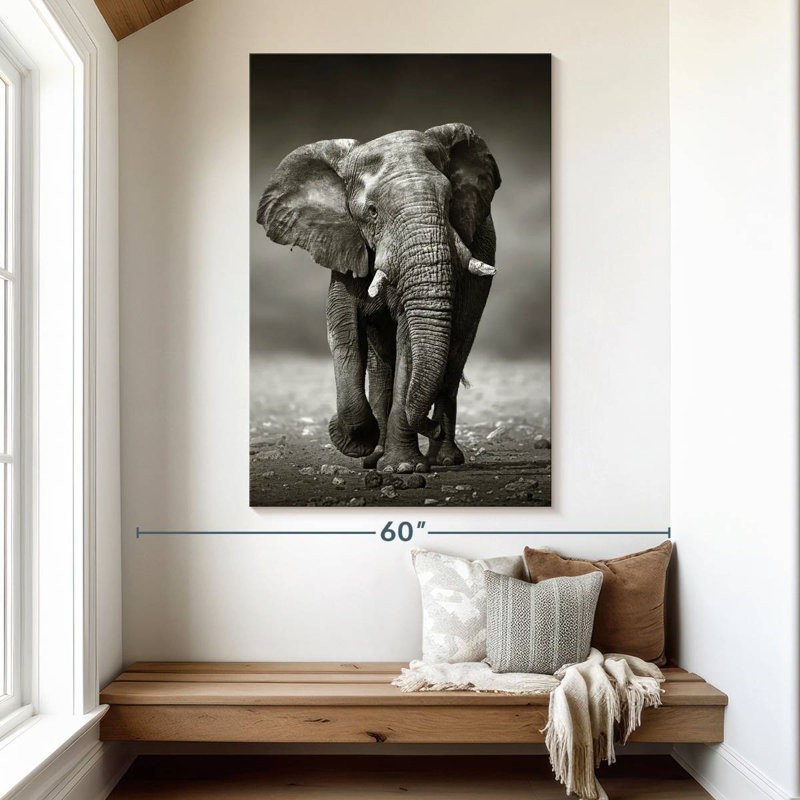 Brampt Namibian Elephant, 51" H x 34" W