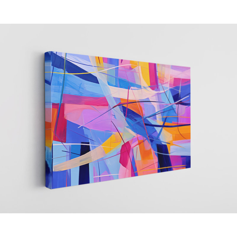 Impression sur toile de formes abstraites colorées, décoration murale moderne pour la maison et le bureau, H 16 po x l 24 po