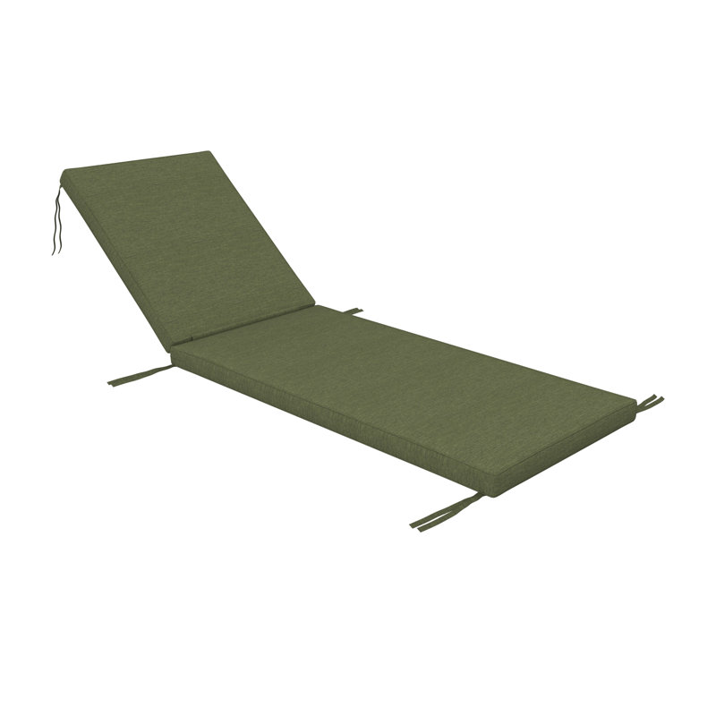 Sunbrella® Outdoor Chaise Cushion, 24" W x 73" D, Canvas Fern