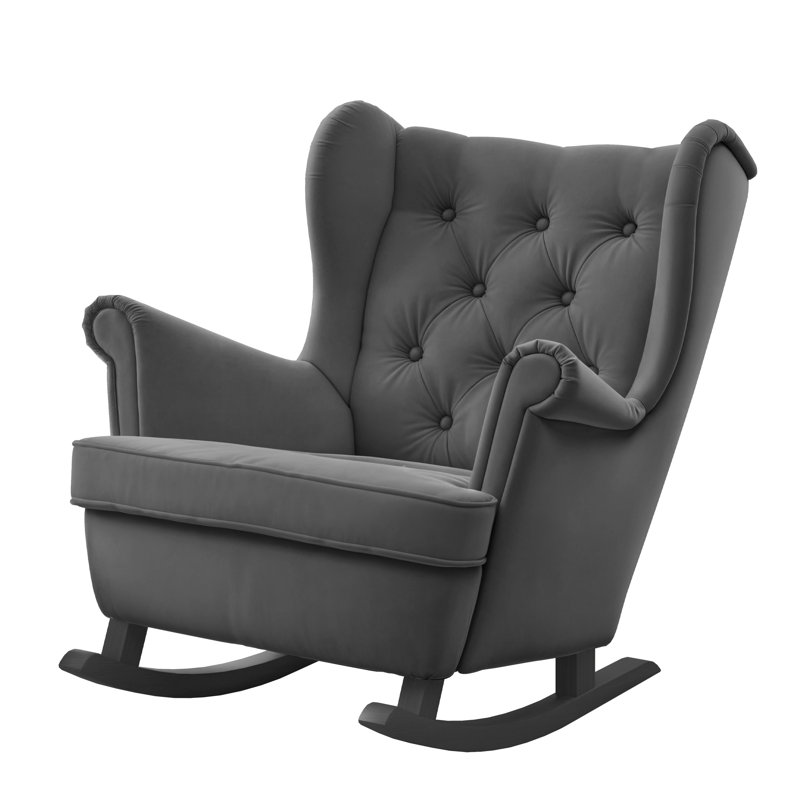Rocking Chair, Black, Grey