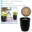 Pot à fleurs rond en céramique captivante 11,5 po x 11,5 po x 14 po Obsidian-367576328-367576342