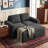 Hoelscher Pull Out Sleeper Sofa With Chaise Lounge Gray-1061517374