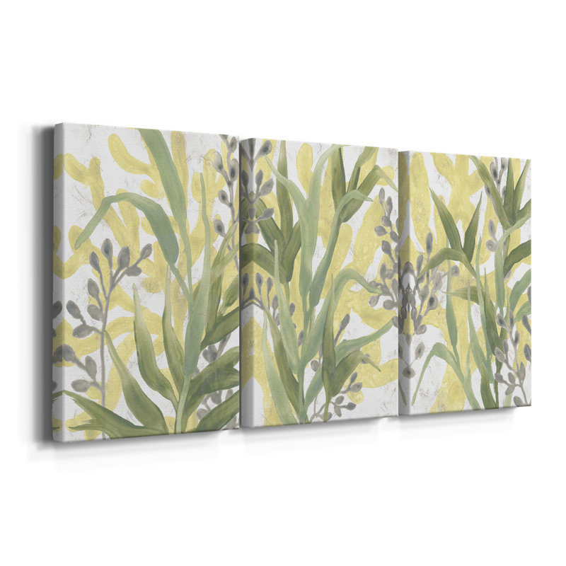 Sea Grass Fresco I - Toile tendue avec châssis sur mesure - 3 pièces