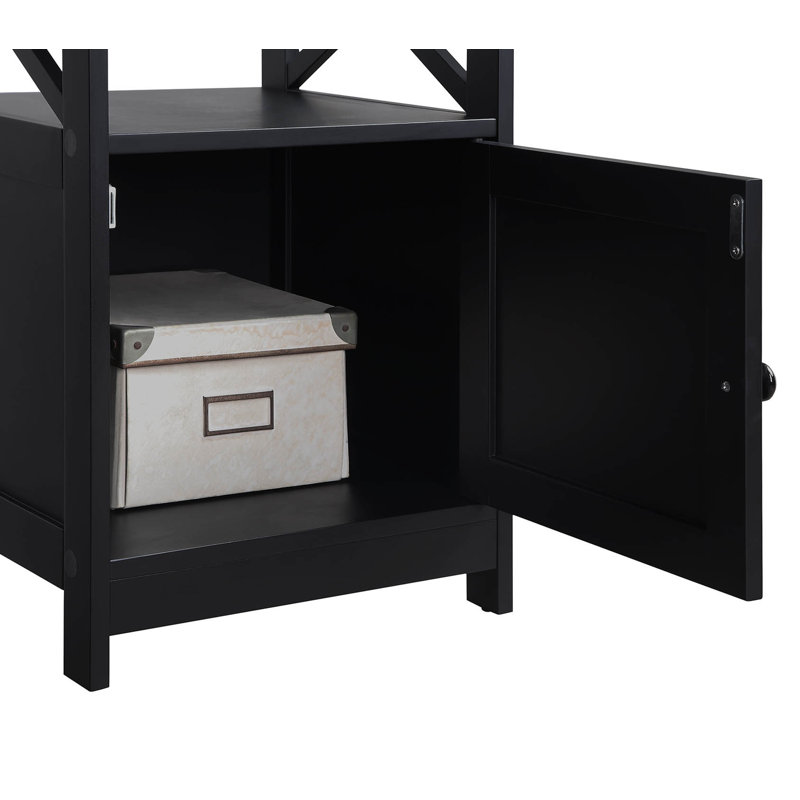 Table de bout à 4 pieds avec rangement Darek, Noir