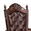 Chaise avec accoudoirs à dossier Queen Anne brun Amiyrah