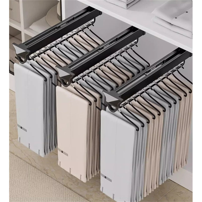 Extendable Trousers Rack With Slide Rail, 3.34" H x 2" W x 20" D