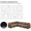 Canapé modulaire rembourré 6 pièces Jamiley-973130649