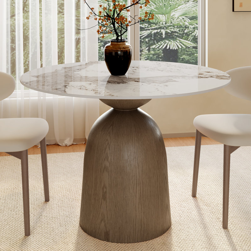 Table de salle à manger de petit déjeuner 39 po, H 29,52 po x L 39,37 po x l 39,37 po, Pandona, Dark Walnut