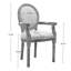 Chaise de salle à manger en bois de style français, ensemble de 2, crème