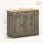 Distressed Gray Sideboard with Wood Top-259695002