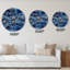 Horloge murale moderne Blue Gold-124442547