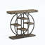 Console Chic avec tablettes en chêne rustique