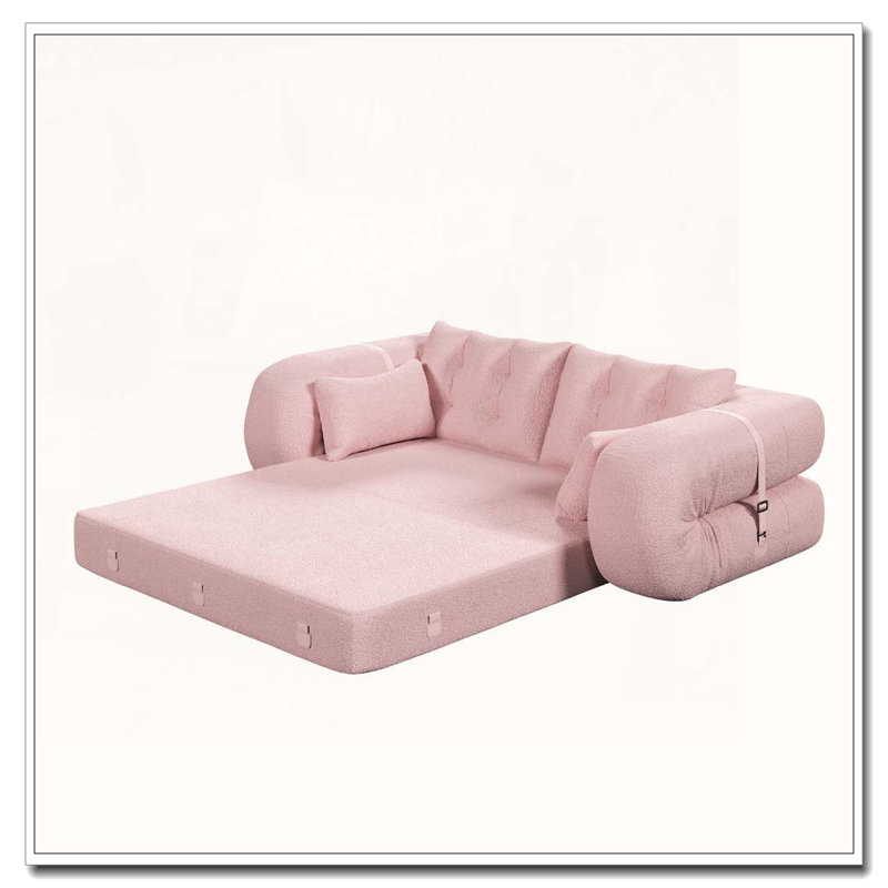 Canapé-lit pliable multifonctionnel 78,7 po, Rose