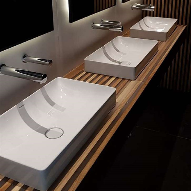 Lavabo-vasque Fontana et robinet à capteur de mouvement sans contact Venice Chrome avec distributeur de savon liquide