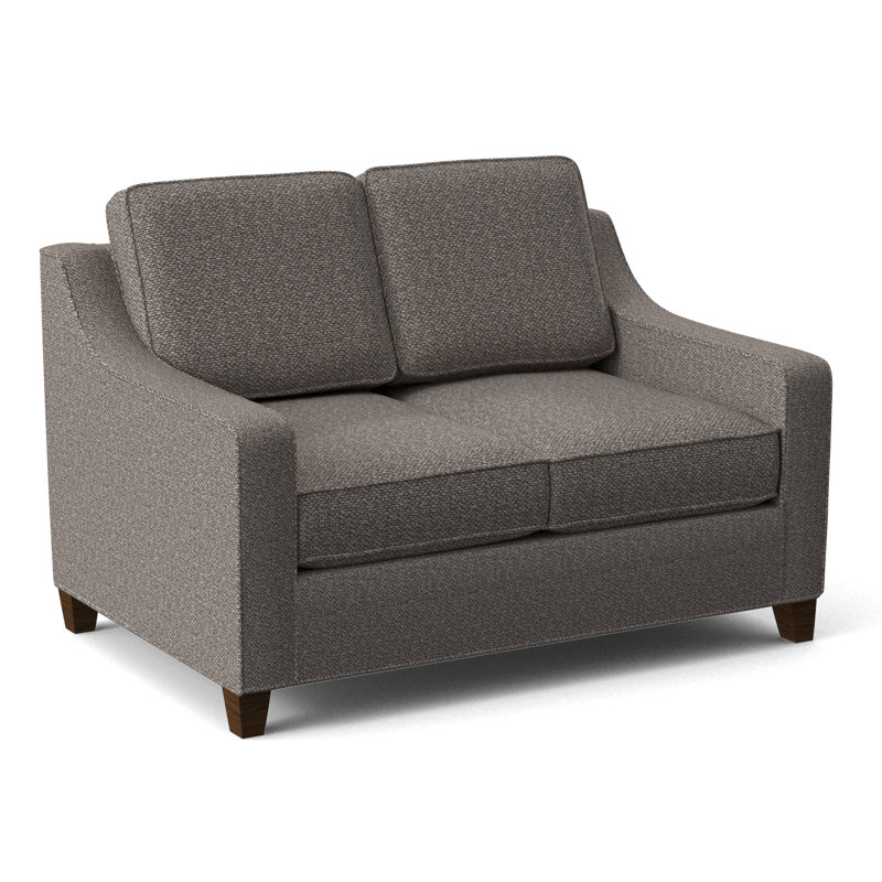 Clark 54" Square Arm Sofa Bed, Fluff Wall Street, Montana Walnut
