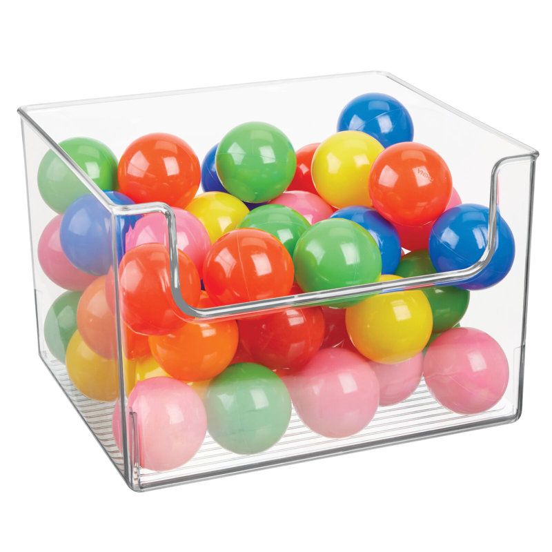 mDesign Household Plastic Storage Organizer Bin with Open Front, 8, 7.75" H x 10" W x 12" D