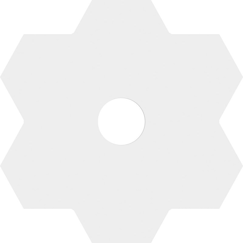 40"OD x 7"ID x 14"C x 1"P Daisy Architectural Grade PVC Contemporary Ceiling Medallion, 40" H x 40" W x 1" D