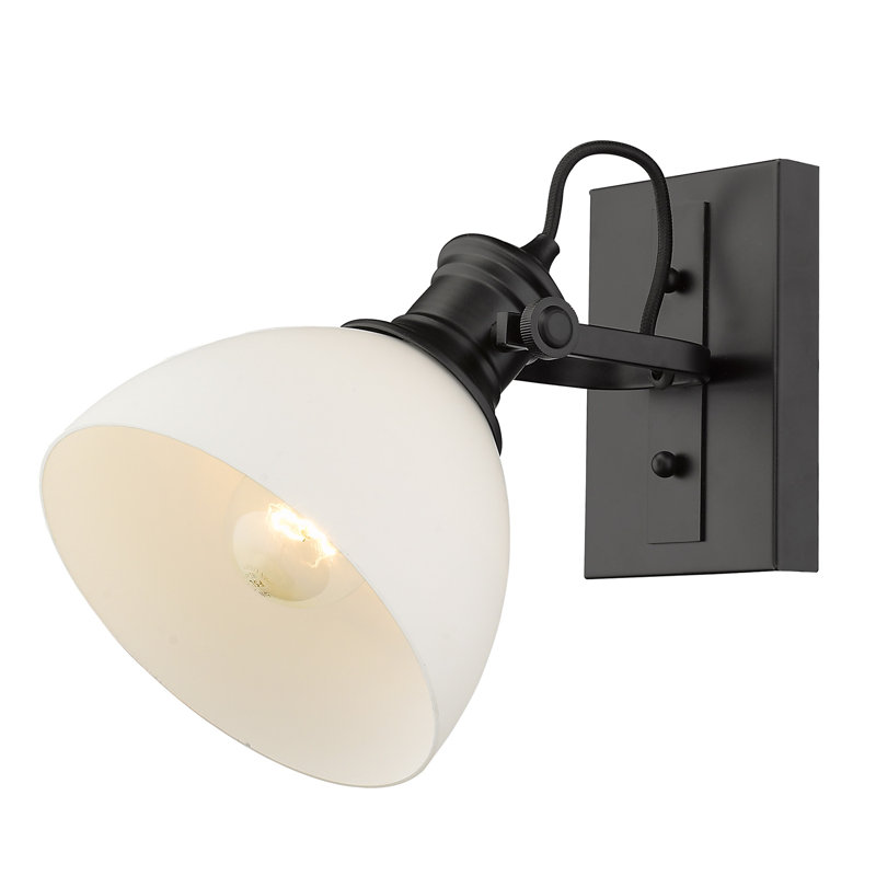 Bales Dimmable Vanity Light, Matte Black, Opal Glass