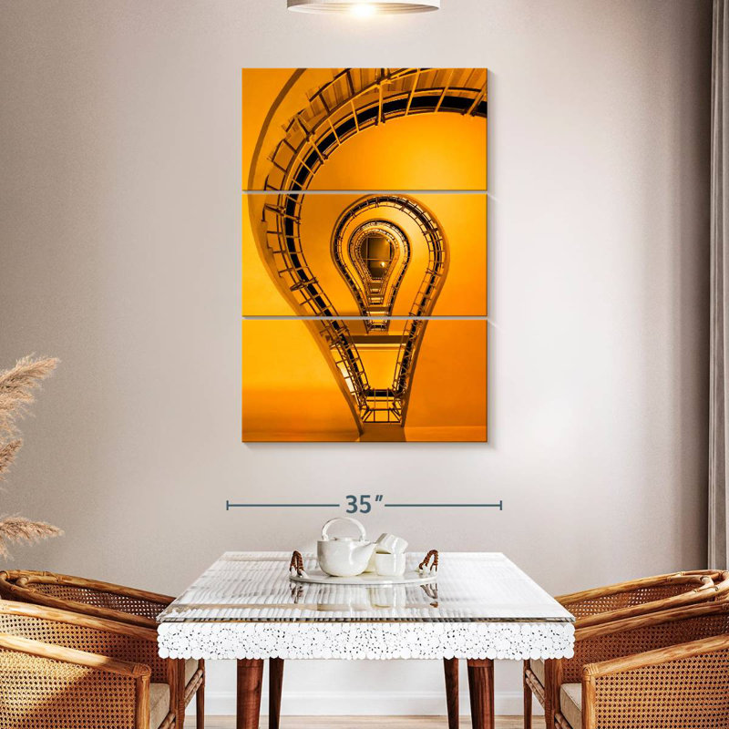 Lilie Light Bulb Stairway, 45" H x 28" W