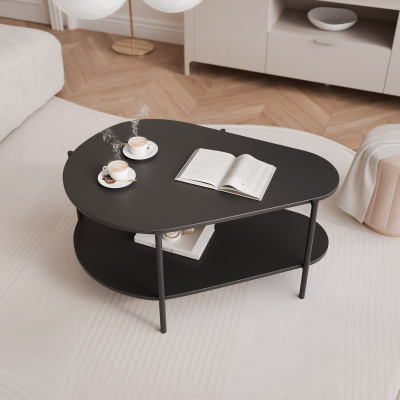 Coffee Table, cashmere walnut / BLACK, BLACK