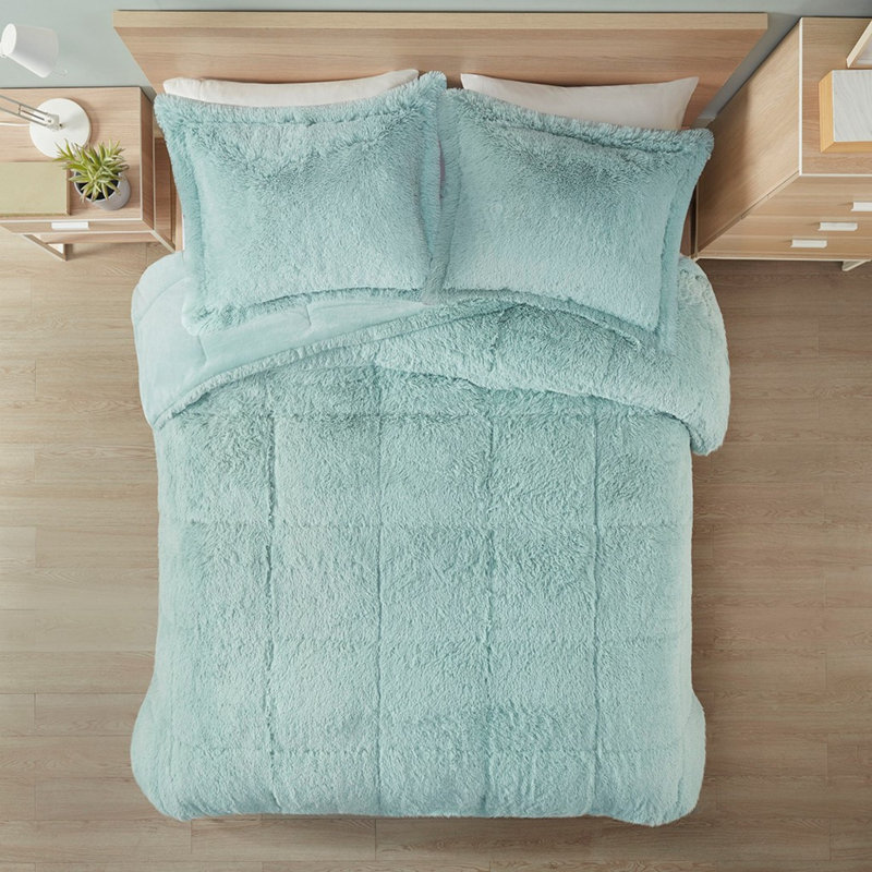 Ensemble d'édredon en fausse fourrure à poils longs Cozy