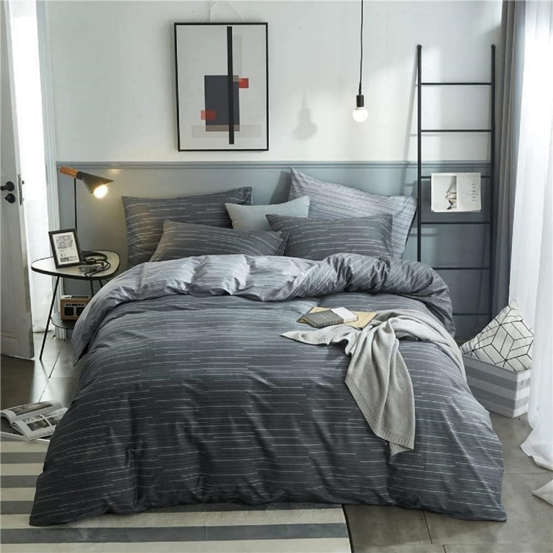 Modern Design 100% Cotton Duvet Cover Set, Full Duvet Cover + 2 Full Pillowcases