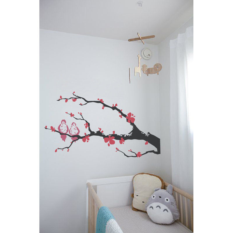 Non-Wall Damaging Wall Decal, 31" H x 60" W x 0.01" D, Red / Pink