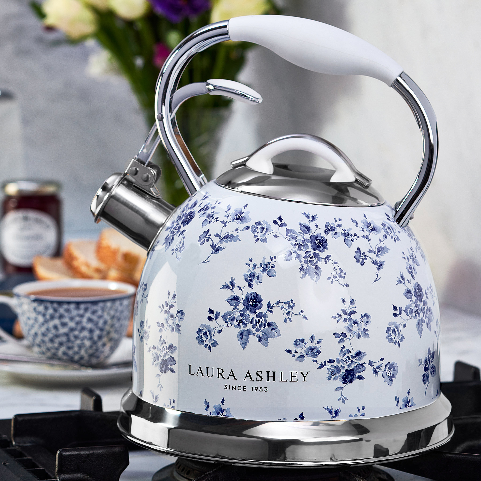 Laura Ashley VQ Laura Ashley 10 Cup Stainless Steel Stovetop Tea Kettle | Wayfair