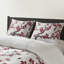 Housse de couette et taie décorative - coton, motif à losanges, motif floral de cerisier 100%, surdimensionné, fermeture à boutons, lavable