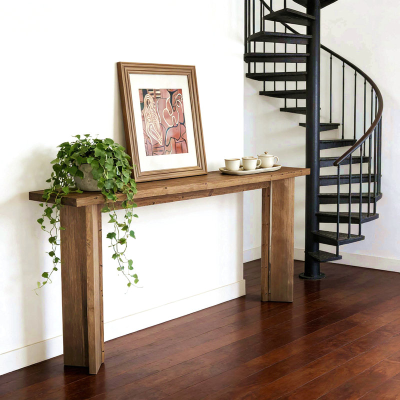 Table de vestibule en bois, console chic, table de canapé, table de vestibule