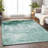 Machine Washable Indoor/Outdoor Xhevrie Aqua Rug-948778909