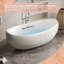 Baignoire autoportante en acrylique sans accoudoirs une pièce 61,02 po x 33,46 po