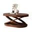 Ensemble de tables basses rétro 3 pièces, ensemble de table de salon en bois comprenant table basse ovale de 44 po, ensemble de 2 tables de bout rondes, noyer
