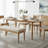 Clift SCAN 6-8 Person Extendable Dining Table, 70,87"/86,22", Solid, Oak Lacquered
