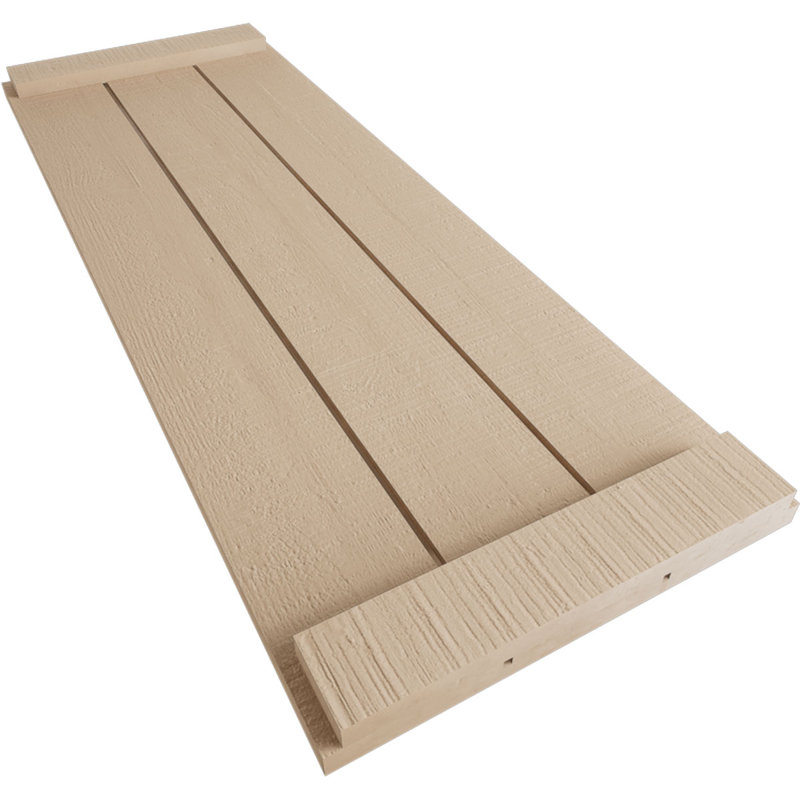 Volets rustiques en faux bois à trois planches jointes avec lattes (par paire), H 52 po x l 16,5 po x P 1 po, 16"