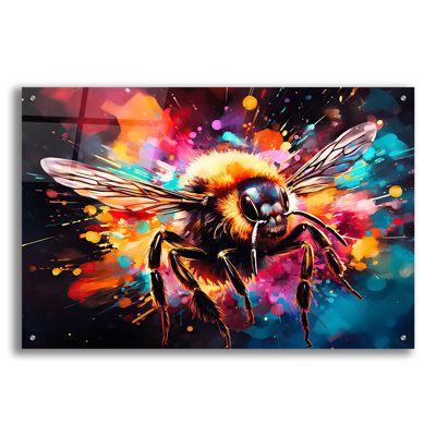 «Bee Peinture» par Momart, verre acrylique, art mural