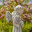 Statue d'enfant enfant ange tenant un bouquet de fleurs en magnésium-1788345795