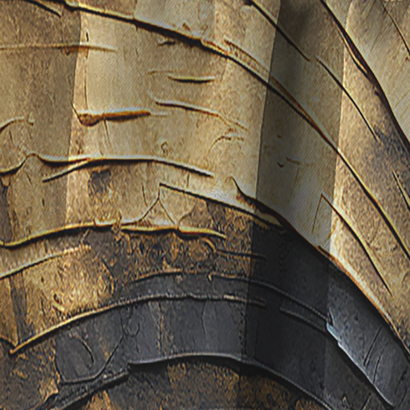 Gold Black Spiral Potteries I - Abstract Spirals Blackout Abstract Curtain - 1 Panel, 52" W x 95" L
