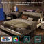 Upholstered Bed Frame with Charging Station & Headboard Storage, Hydraulic Lift-Up Base-1889589583